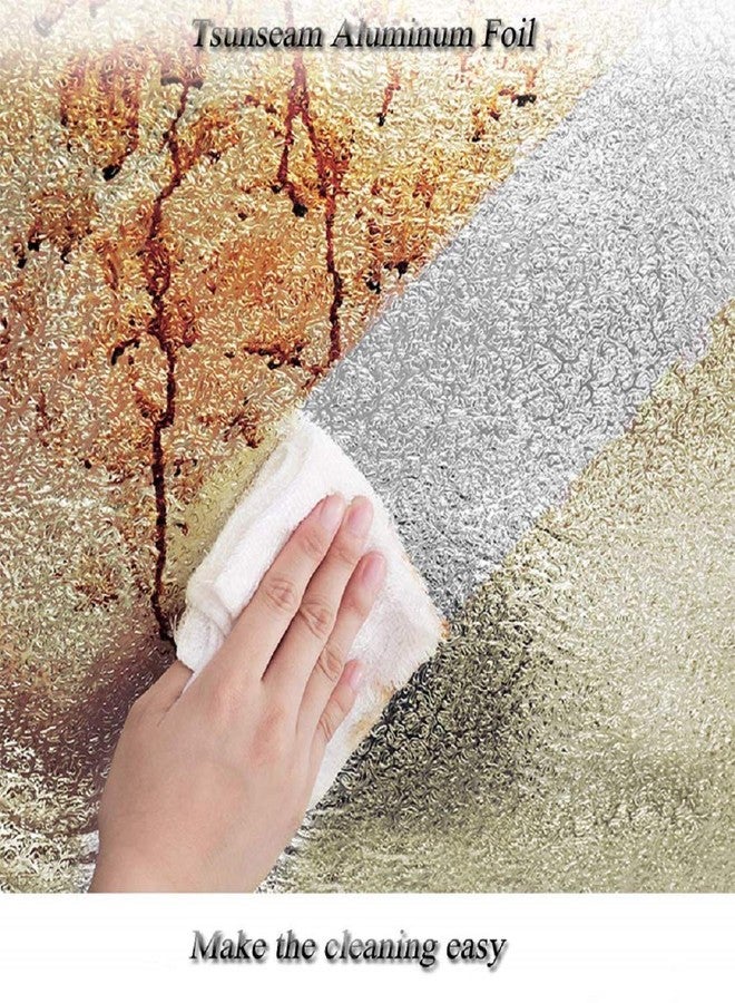 JENY Kitchen Oil-Proof Aluminum Foil Sticker Wall Desk Floor Waterproof DIY Home Furniture Decorate Foil Style Wallpaper (3m) - Image 4
